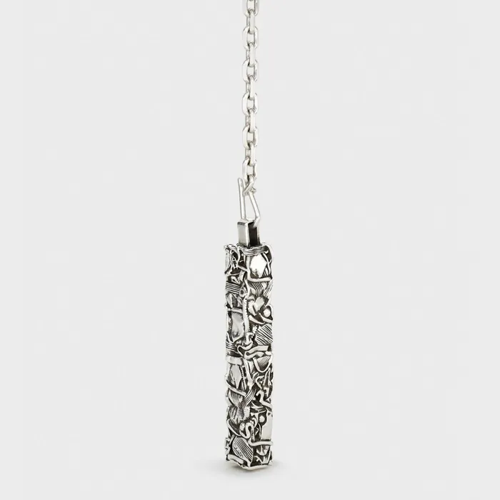 Celine Csar Project Compression Necklace In Sterling Silver Silver Men CELINE NECKLACES Celine Csar Project Compression Necklace In Sterling Silver Silver Men CELINE NECKLACES