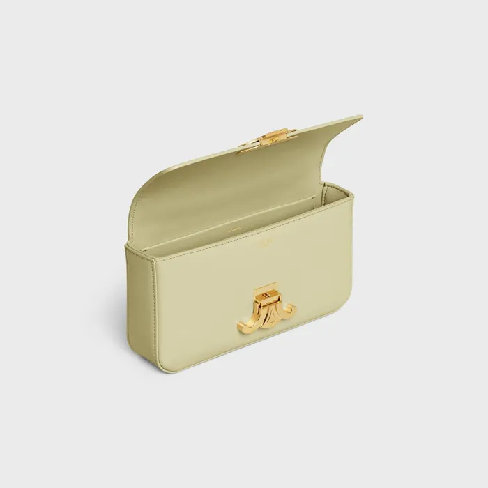 Chain Shoulder Bag Claude In Shiny Calfskin Almond Green Women CELINE CLAUDE Chain Shoulder Bag Claude In Shiny Calfskin Almond Green Women CELINE CLAUDE