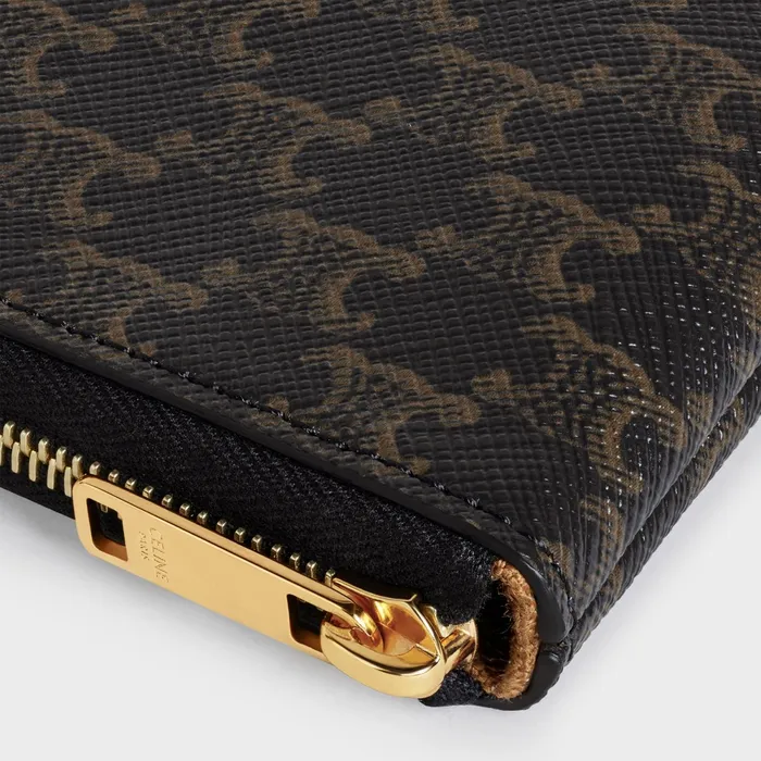 Coin And Card Pouch In Triomphe Canvas Black Women CELINE CARD HOLDERS