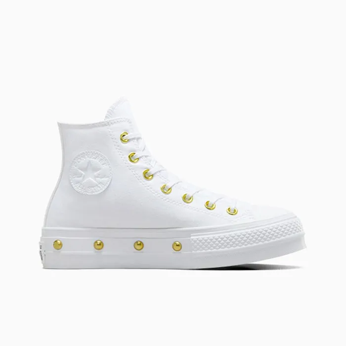 Converse High Top Chuck Taylor All Star Lift Platform Star Studded Whitewhitegold 8211 Women Converse High Top Chuck Taylor All Star Lift Platform Star Studded Whitewhitegold 8211 Women
