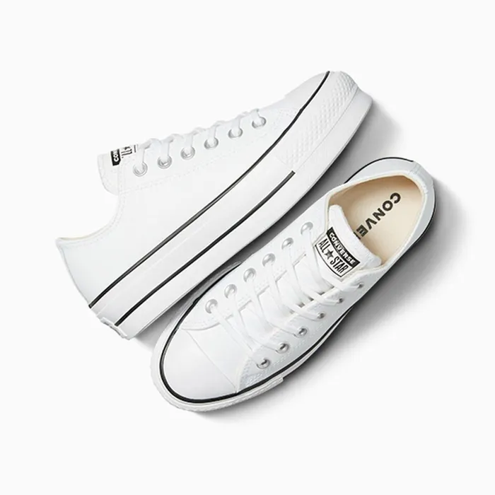 Converse Lift Platforms Chuck Taylor All Star Lift Platform Leather Whiteblackwhite 8211 Women