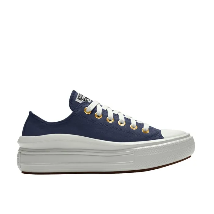 Converse Low Top Custom Chuck Taylor All Star Move Platform By You Navy 8211 Women