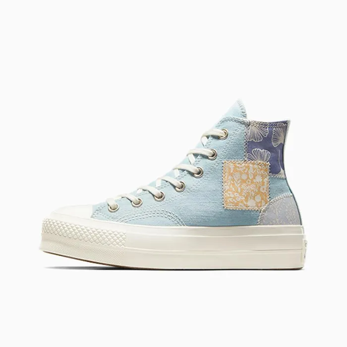 Converse Platforms Chuck Taylor All Star Lift Platform Denim Patchwork Blueblueegret 8211 Women