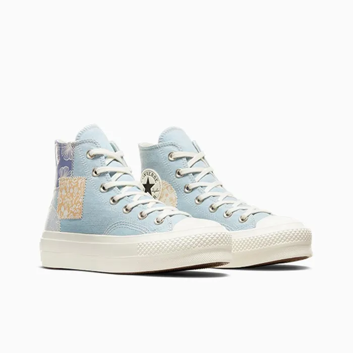 Converse Platforms Chuck Taylor All Star Lift Platform Denim Patchwork Blueblueegret 8211 Women