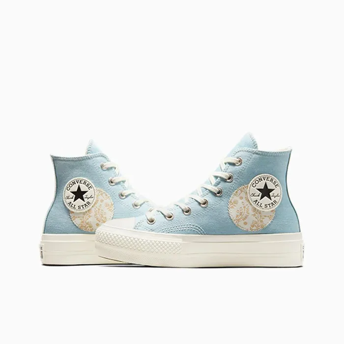 Converse Platforms Chuck Taylor All Star Lift Platform Denim Patchwork Blueblueegret 8211 Women