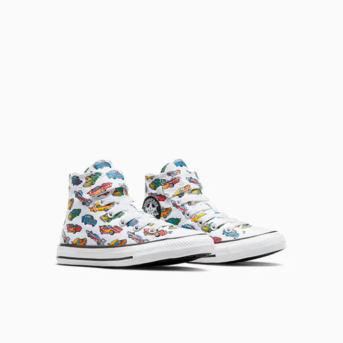 Converse Prints Chuck Taylor All Star EasyOn Cars Whiteyellowred 8211 Kids
