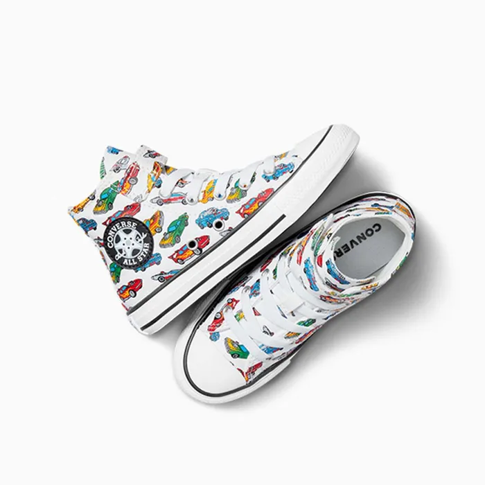 Converse Prints Chuck Taylor All Star EasyOn Cars Whiteyellowred 8211 Kids