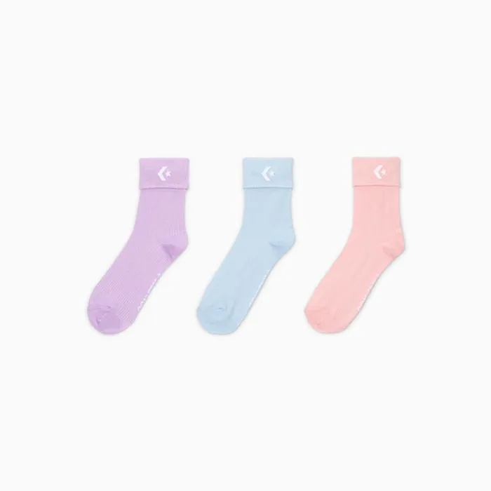 Converse Socks 3Pack Cuffed Anklet Socks Stardust Lilaccloudy Daze Greydon 8211 Women Converse Socks 3Pack Cuffed Anklet Socks Stardust Lilaccloudy Daze Greydon 8211 Women