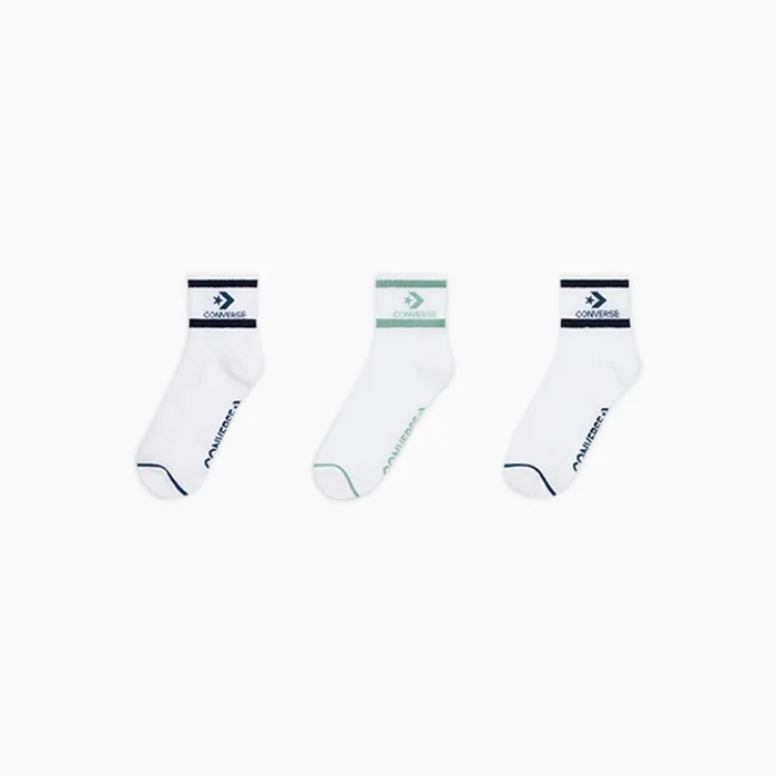 Converse Socks 3Pack Double Stripe Quarter Socks Whitethunder Daze Blueface Plant 8211 Men Converse Socks 3Pack Double Stripe Quarter Socks Whitethunder Daze Blueface Plant 8211 Men