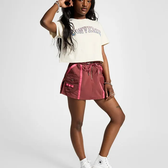 Converse Tops and Shirts Gradient Logo Cropped TShirt Converse Egret 8211 Women