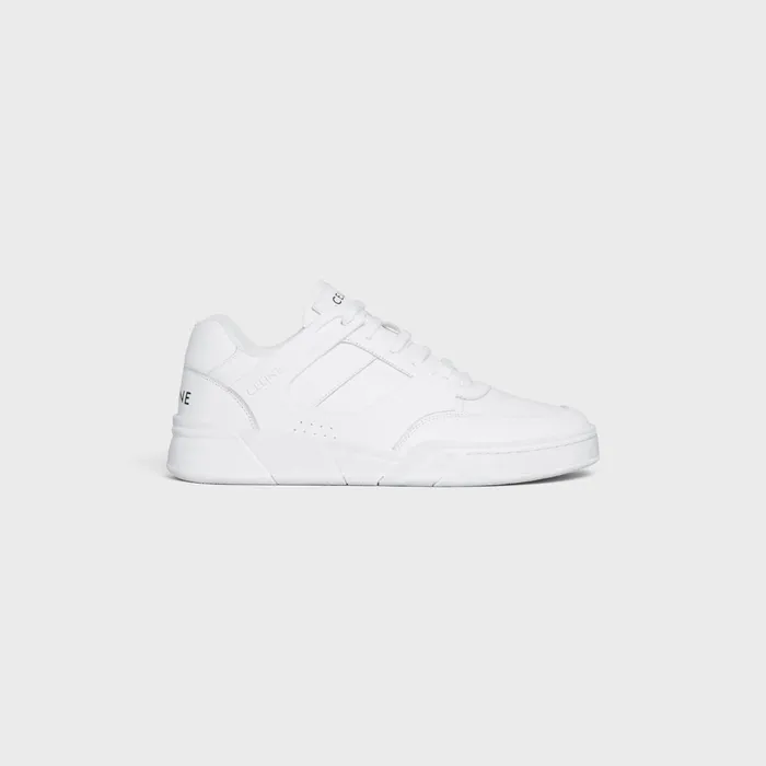 Ct07 Celine Trainer Low LaceUp Sneaker In Calfskin Optic White Men CELINE SNEAKERS Ct07 Celine Trainer Low LaceUp Sneaker In Calfskin Optic White Men CELINE SNEAKERS