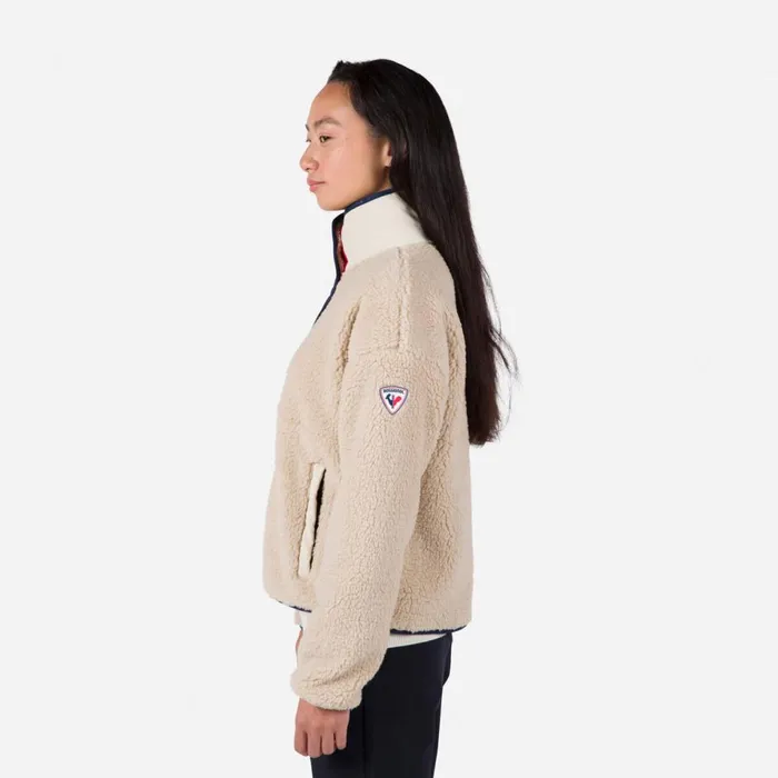 Damen Sweatshirts Und Pullover Rossignol DamenFleeceoberteil Mit Druckknpfen Curly Fog