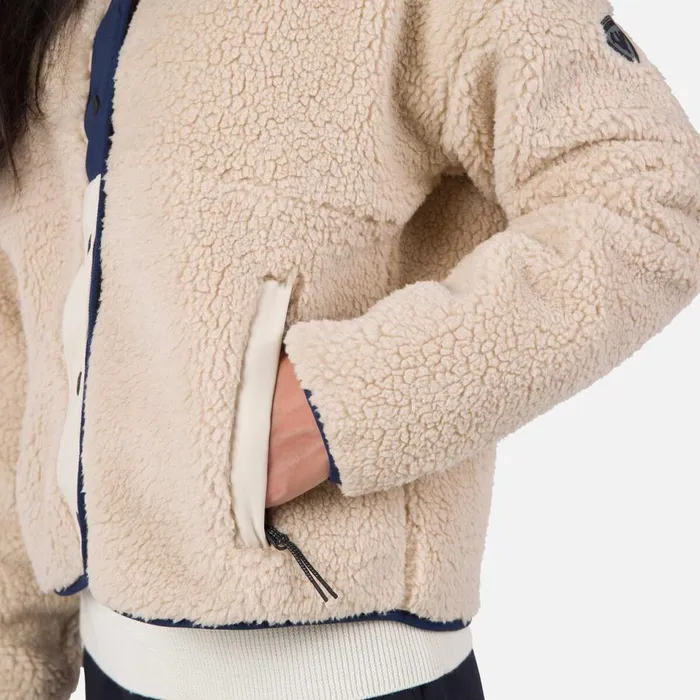 Damen Sweatshirts Und Pullover Rossignol DamenFleeceoberteil Mit Druckknpfen Curly Fog