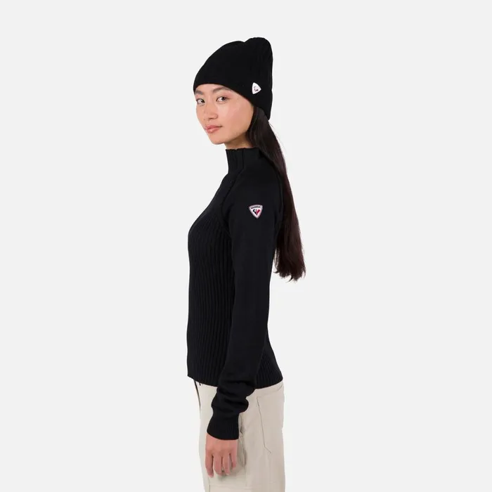 Damen Sweatshirts Und Pullover Rossignol Damenpullover Mit Rundhalsausschnitt Diretta Black200