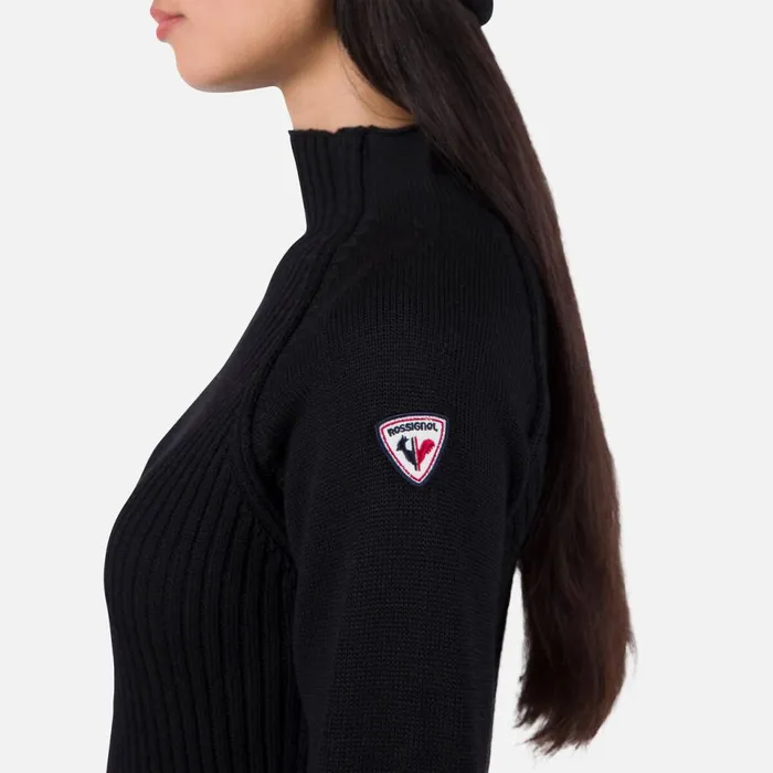 Damen Sweatshirts Und Pullover Rossignol Damenpullover Mit Rundhalsausschnitt Diretta Black200
