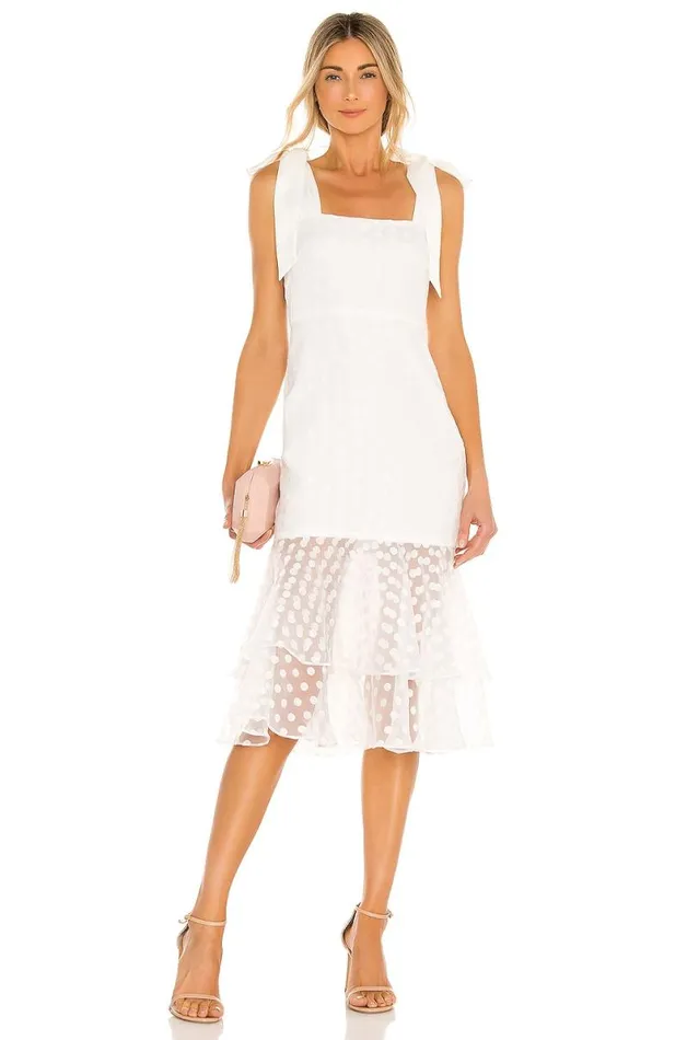Day Keeper Midi Dress White Women Lovers and Friends Dresses