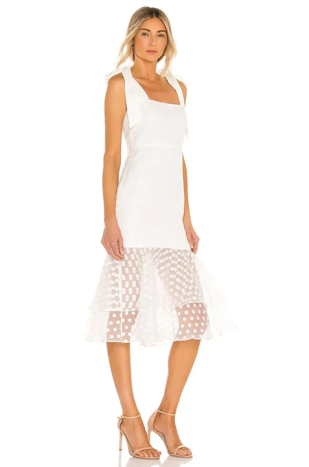 Day Keeper Midi Dress White Women Lovers and Friends Dresses