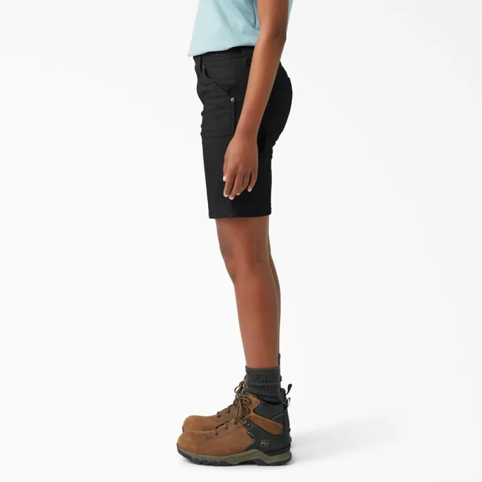 Dickies Cargo Women039s FLEX DuraTech Straight Fit Shorts 9034 Black Black bkx 8211 Women