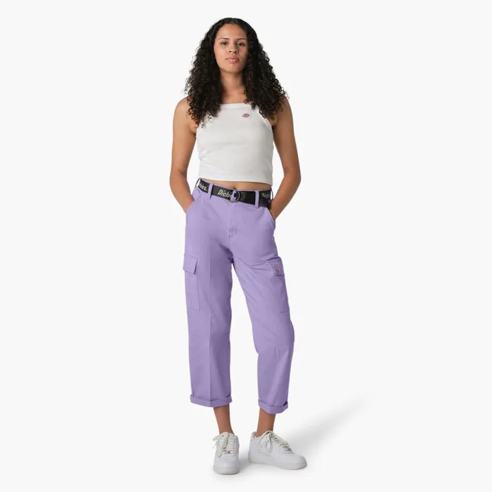 Dickies Cargo Women039s Relaxed Fit Contrast Stitch Cropped Cargo Pants Purple Rose Purple Rose ur2 8211 Women Dickies Cargo Women039s Relaxed Fit Contrast Stitch Cropped Cargo Pants Purple Rose Purple Rose ur2 8211 Women