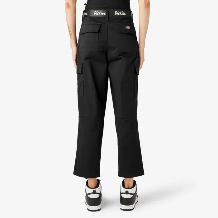 Dickies Cargo Women039s Relaxed Fit Cropped Cargo Pants Black Black bkx 8211 Women