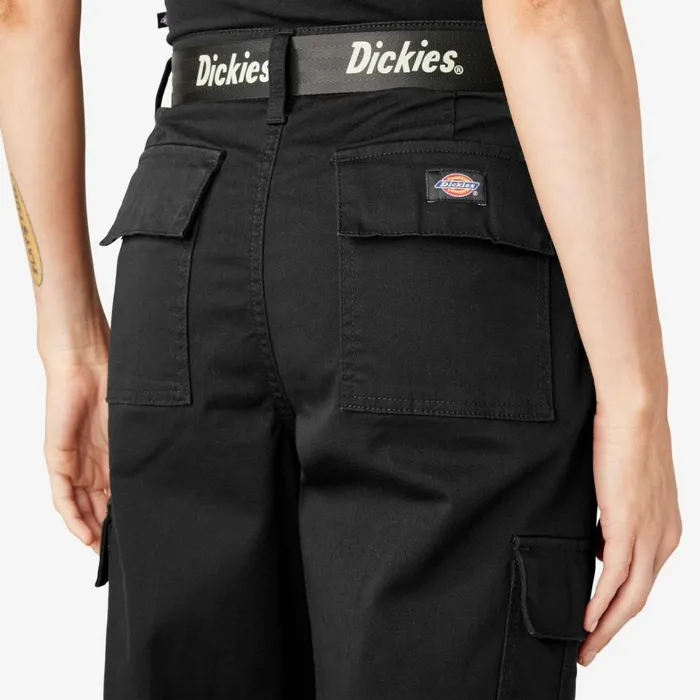 Dickies Cargo Women039s Relaxed Fit Cropped Cargo Pants Black Black bkx 8211 Women