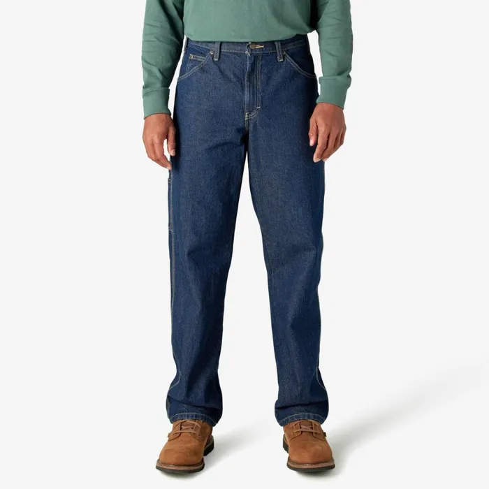 Dickies Carpenter Relaxed Fit Heavyweight Carpenter Jeans Rinsed Indigo Blue Rinsed Indigo Blue rnb 8211 Men