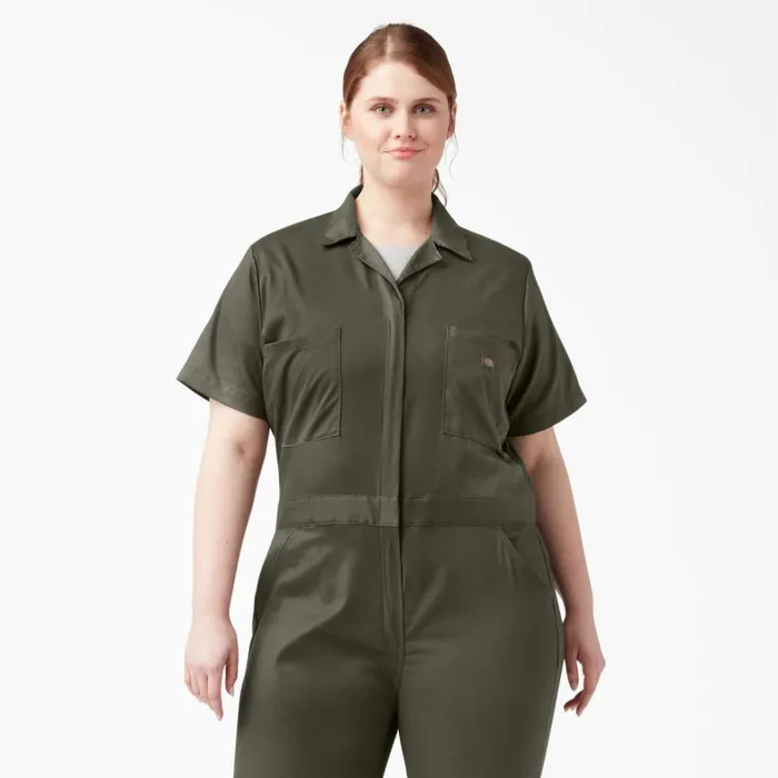 Dickies Coveralls Women039s Plus FLEX Cooling TempiQ Short Sleeve Coveralls Moss Green Moss Green ms 8211 Women Dickies Coveralls Women039s Plus FLEX Cooling TempiQ Short Sleeve Coveralls Moss Green Moss Green ms 8211 Women