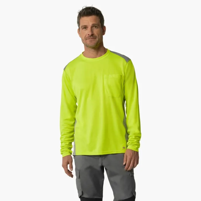 Dickies Hi Vis TempiQ 365 Long Sleeve Pocket TShirt Neon Yellow Neon Yellow ew 8211 Men Dickies Hi Vis TempiQ 365 Long Sleeve Pocket TShirt Neon Yellow Neon Yellow ew 8211 Men