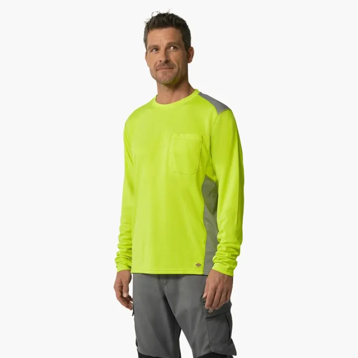 Dickies Hi Vis TempiQ 365 Long Sleeve Pocket TShirt Neon Yellow Neon Yellow ew 8211 Men Dickies Hi Vis TempiQ 365 Long Sleeve Pocket TShirt Neon Yellow Neon Yellow ew 8211 Men