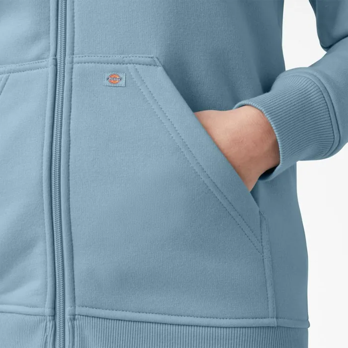 Dickies Hoodies and Sweatshirts Women039s Heavyweight FullZip Fleece Hoodie Clear Blue Clear Blue eu 8211 Women