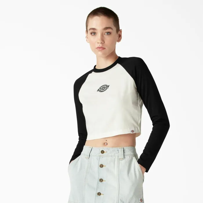Dickies Long Sleeve TShirts Womens Sodaville Cropped TShirt Black Black kbk 8211 Women Dickies Long Sleeve TShirts Womens Sodaville Cropped TShirt Black Black kbk 8211 Women