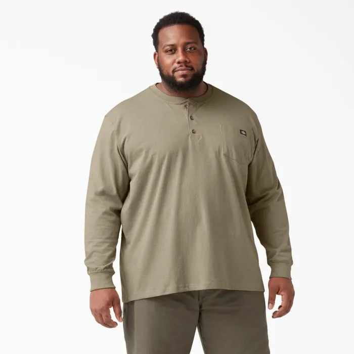 Dickies Long Sleeve Work Shirts Heavyweight Long Sleeve Henley TShirt Desert Sand Desert Sand ds 8211 Men Dickies Long Sleeve Work Shirts Heavyweight Long Sleeve Henley TShirt Desert Sand Desert Sand ds 8211 Men