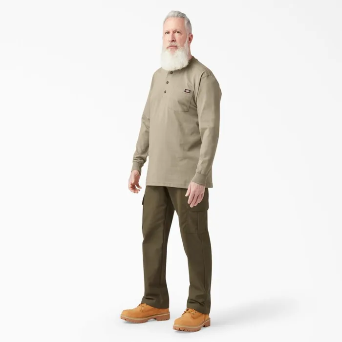 Dickies Long Sleeve Work Shirts Heavyweight Long Sleeve Henley TShirt Desert Sand Desert Sand ds 8211 Men Dickies Long Sleeve Work Shirts Heavyweight Long Sleeve Henley TShirt Desert Sand Desert Sand ds 8211 Men