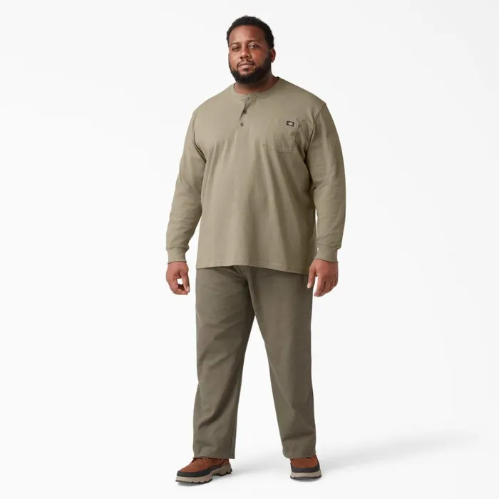 Dickies Long Sleeve Work Shirts Heavyweight Long Sleeve Henley TShirt Desert Sand Desert Sand ds 8211 Men Dickies Long Sleeve Work Shirts Heavyweight Long Sleeve Henley TShirt Desert Sand Desert Sand ds 8211 Men