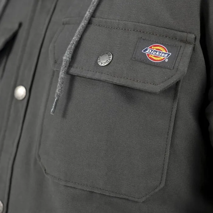 Dickies Outerwear Water Repellent Duck Hooded Shirt Jacket Slate Gray Slate Gray sl 8211 Men Dickies Outerwear Water Repellent Duck Hooded Shirt Jacket Slate Gray Slate Gray sl 8211 Men