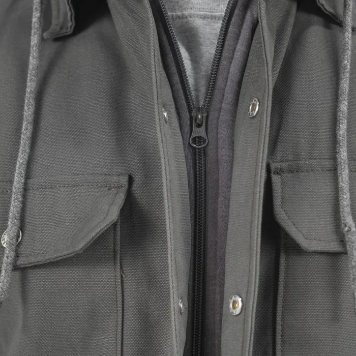 Dickies Outerwear Water Repellent Duck Hooded Shirt Jacket Slate Gray Slate Gray sl 8211 Men Dickies Outerwear Water Repellent Duck Hooded Shirt Jacket Slate Gray Slate Gray sl 8211 Men
