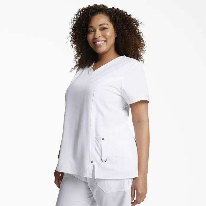 Dickies Scrubs Women039s Xtreme Stretch VNeck Scrub Top White White dwh 8211 Women Dickies Scrubs Women039s Xtreme Stretch VNeck Scrub Top White White dwh 8211 Women