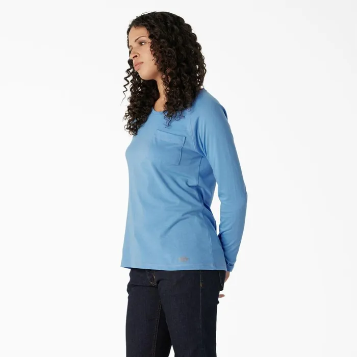 Dickies TShirts Women039s Cooling Long Sleeve Pocket TShirt Azure Blue Azure Blue ab2 8211 Women Dickies TShirts Women039s Cooling Long Sleeve Pocket TShirt Azure Blue Azure Blue ab2 8211 Women