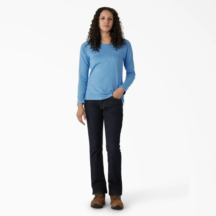 Dickies TShirts Women039s Cooling Long Sleeve Pocket TShirt Azure Blue Azure Blue ab2 8211 Women Dickies TShirts Women039s Cooling Long Sleeve Pocket TShirt Azure Blue Azure Blue ab2 8211 Women