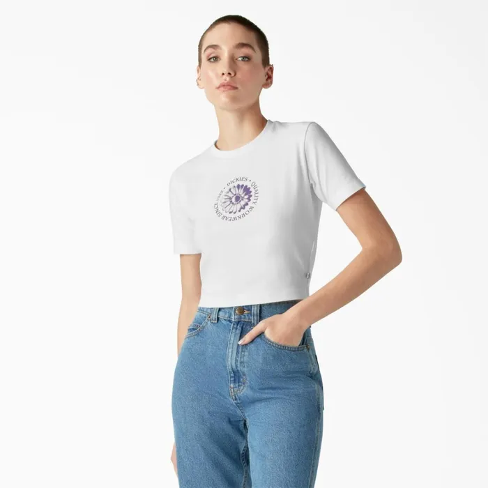 Dickies TShirts Women039s Garden Plain Cropped TShirt White White wh 8211 Women Dickies TShirts Women039s Garden Plain Cropped TShirt White White wh 8211 Women