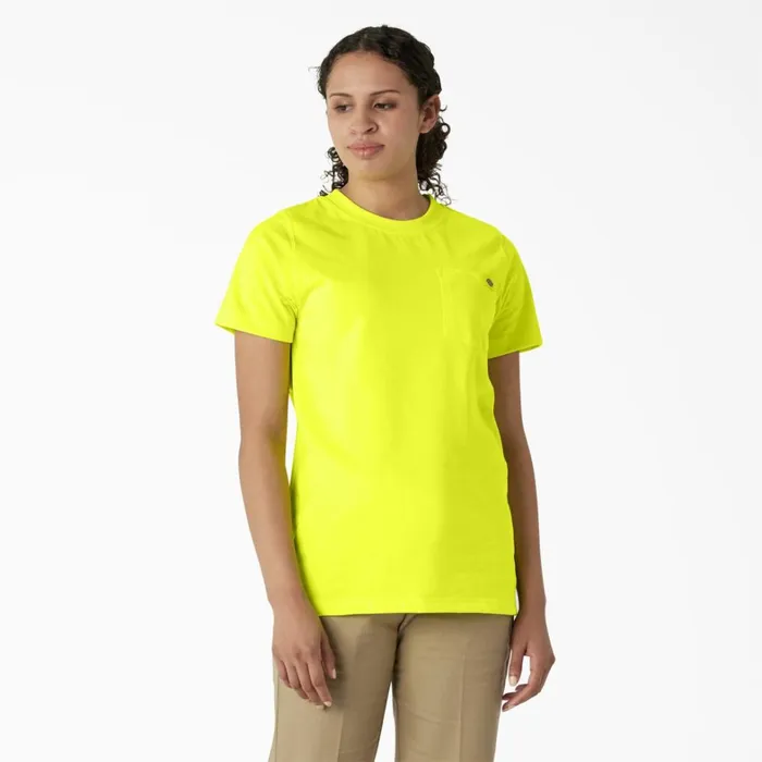 Dickies TShirts Women039s Heavyweight Short Sleeve Pocket TShirt Bright Yellow Bright Yellow bwd 8211 Women Dickies TShirts Women039s Heavyweight Short Sleeve Pocket TShirt Bright Yellow Bright Yellow bwd 8211 Women