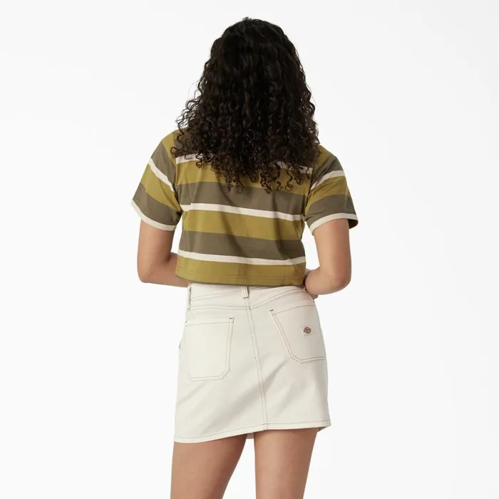 Dickies TShirts Womens Striped Cropped TShirt MossMilitary Green Stripe Mossmilitary Green Stripe mms 8211 Women Dickies TShirts Womens Striped Cropped TShirt MossMilitary Green Stripe Mossmilitary Green Stripe mms 8211 Women