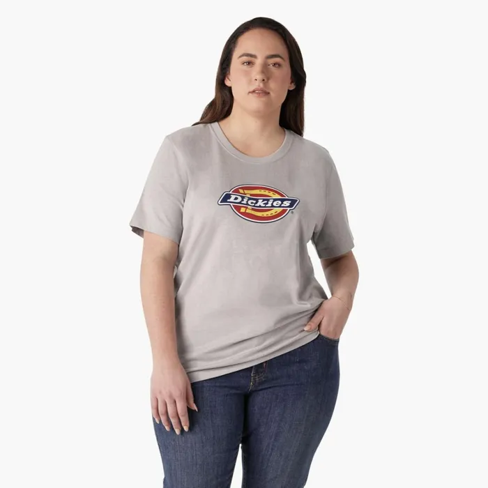 Dickies Tops Women039s Plus Heavyweight Logo TShirt Heather Gray Heather Gray h2 8211 Women Dickies Tops Women039s Plus Heavyweight Logo TShirt Heather Gray Heather Gray h2 8211 Women