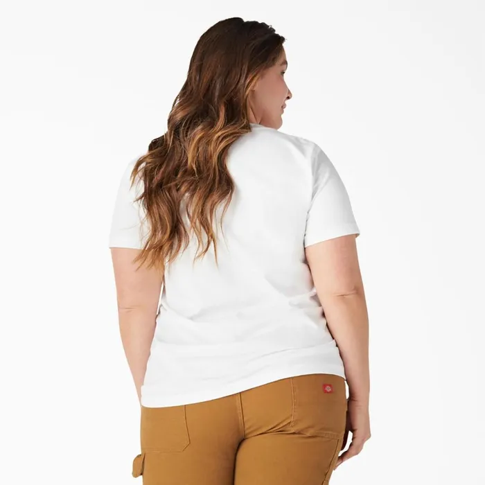 Dickies Tops Women039s Plus Heavyweight Logo TShirt White White wh 8211 Women Dickies Tops Women039s Plus Heavyweight Logo TShirt White White wh 8211 Women