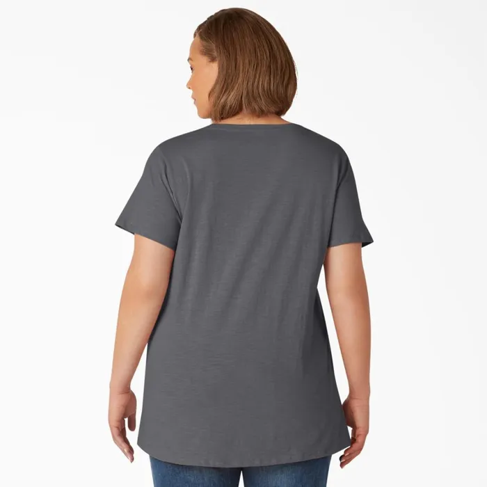 Dickies Tops Women039s Plus Short Sleeve VNeck TShirt Graphite Gray Graphite Gray ga 8211 Women Dickies Tops Women039s Plus Short Sleeve VNeck TShirt Graphite Gray Graphite Gray ga 8211 Women