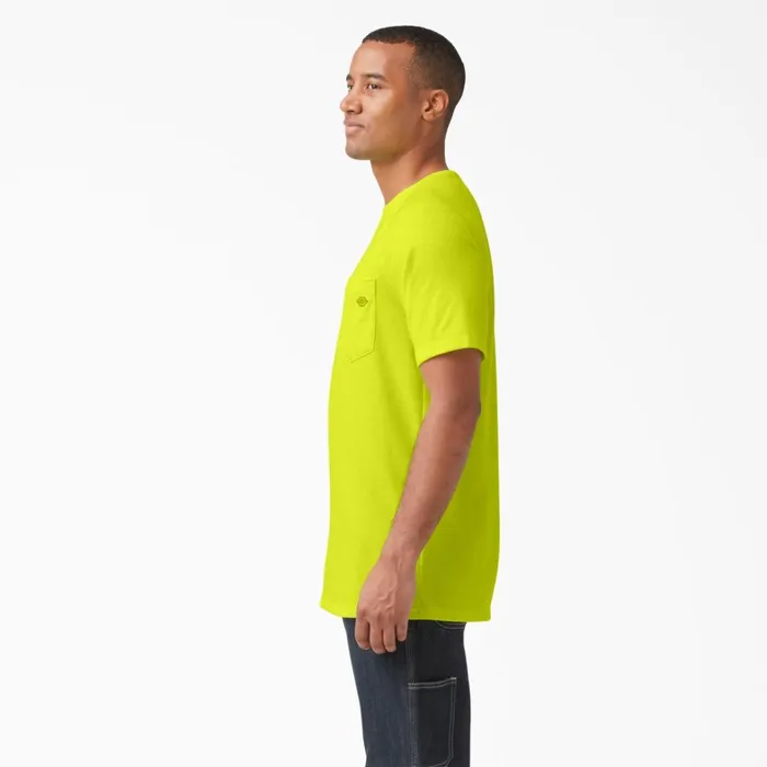 Dickies Work Shirts Cooling Short Sleeve Pocket TShirt Bright Yellow Bright Yellow bwd 8211 Men Dickies Work Shirts Cooling Short Sleeve Pocket TShirt Bright Yellow Bright Yellow bwd 8211 Men