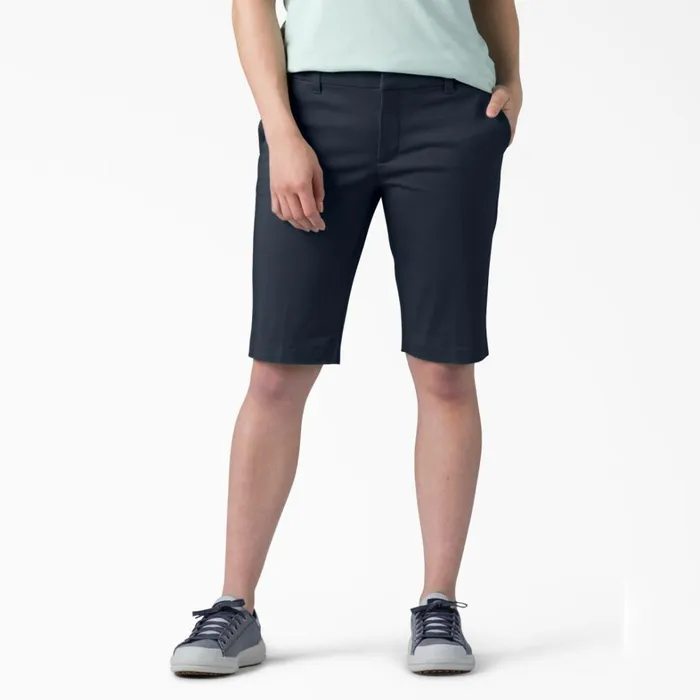 Dickies Work Shorts Women039s Perfect Shape Straight Fit Bermuda Shorts 11034 Rinsed Navy Rinsed Navy rnv 8211 Women Dickies Work Shorts Women039s Perfect Shape Straight Fit Bermuda Shorts 11034 Rinsed Navy Rinsed Navy rnv 8211 Women