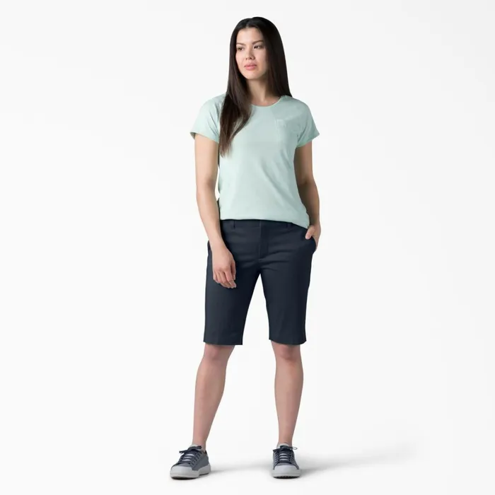 Dickies Work Shorts Women039s Perfect Shape Straight Fit Bermuda Shorts 11034 Rinsed Navy Rinsed Navy rnv 8211 Women Dickies Work Shorts Women039s Perfect Shape Straight Fit Bermuda Shorts 11034 Rinsed Navy Rinsed Navy rnv 8211 Women