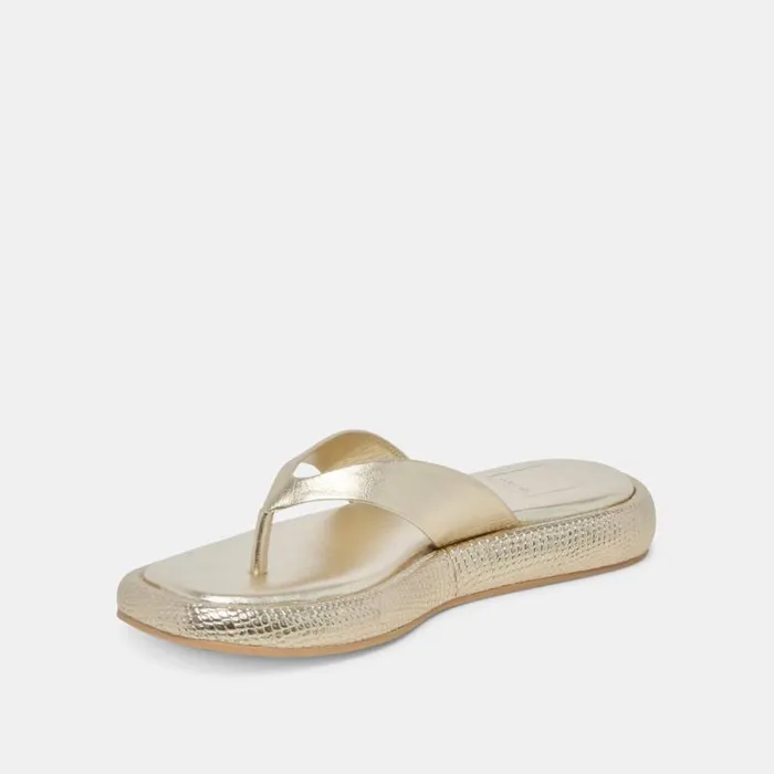 Dolce Vita Adin Sandals Platinum Distressed Leather Women Sandals