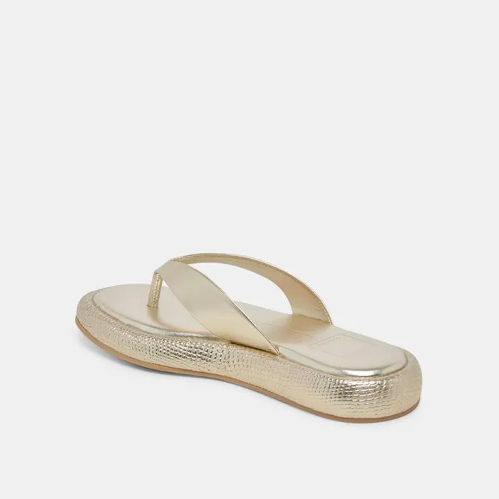 Dolce Vita Adin Sandals Platinum Distressed Leather Women Sandals